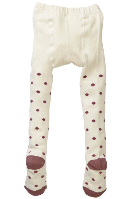Ivory/Taupe Polka Dot Tights.-Petit confection-Urbanheer