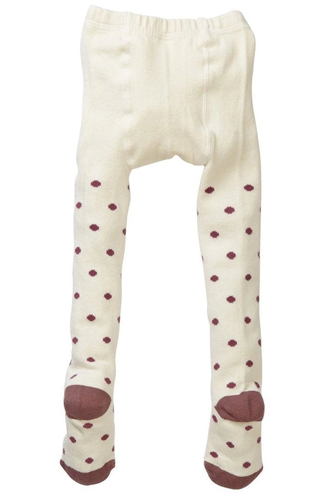 Ivory/Taupe Polka Dot Tights.-Petit confection-Urbanheer