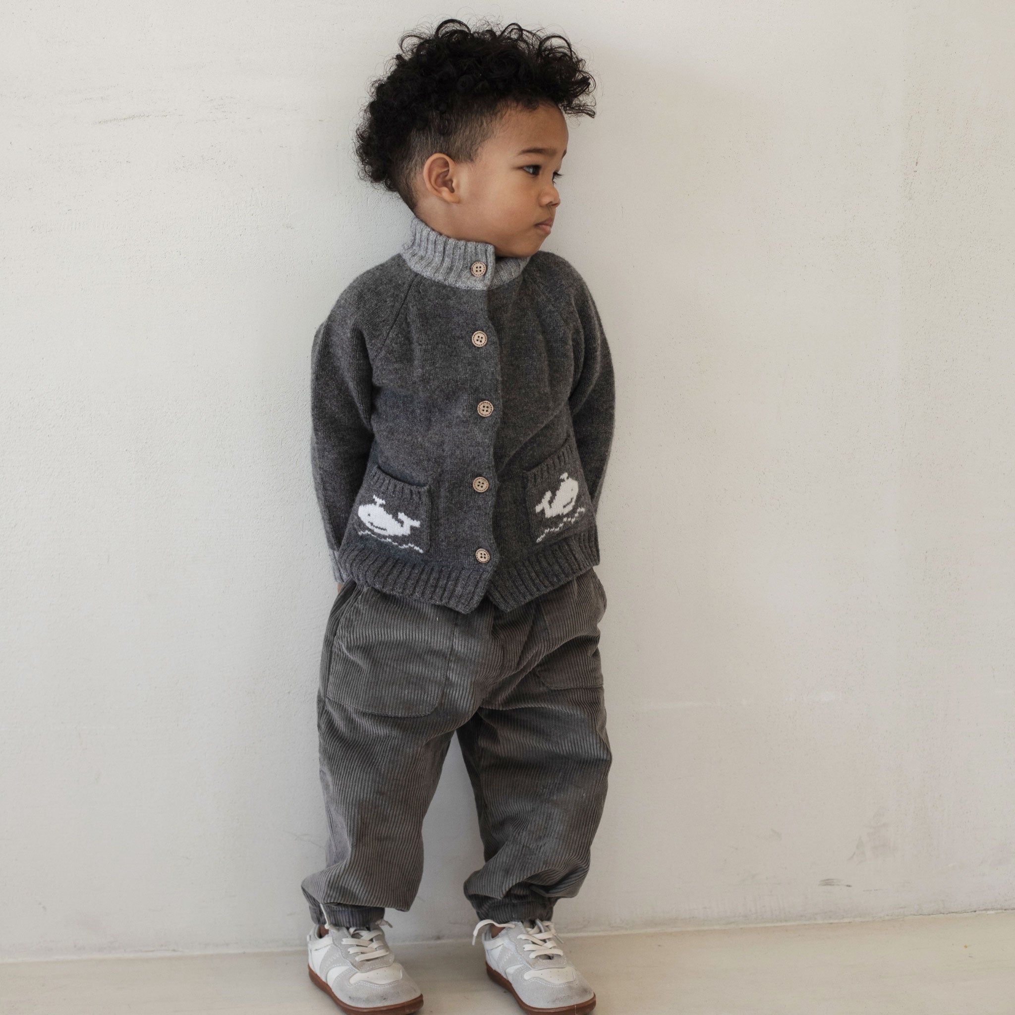 Toddler Merino Wool Cardigan-Grey Whale-NORSU-ORGANIC-Whale Gray-18-24M-Urbanheer