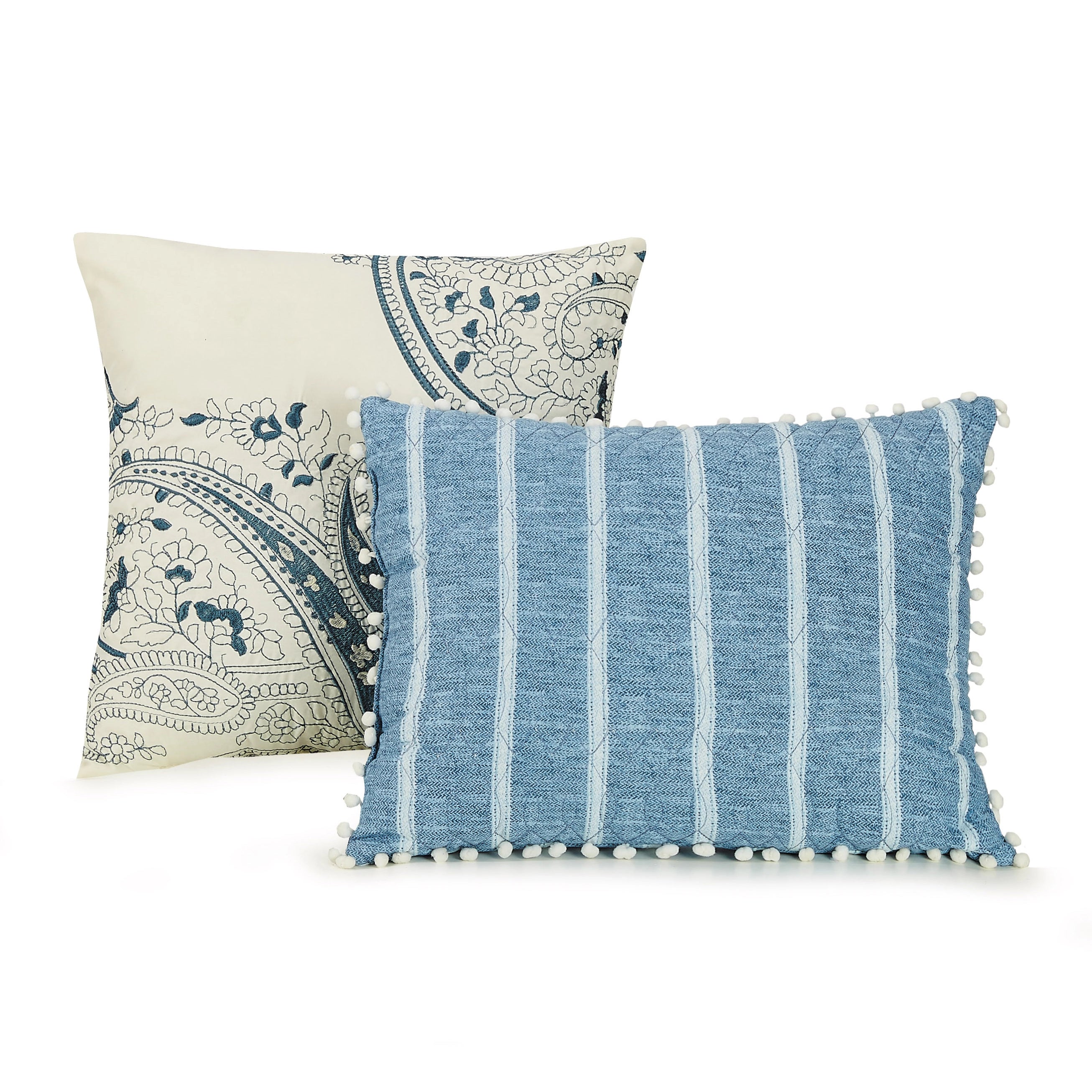 Tonal Damask 6-Piece Comforter Set By Jessica Simpson.-peking handicraft-King-Urbanheer