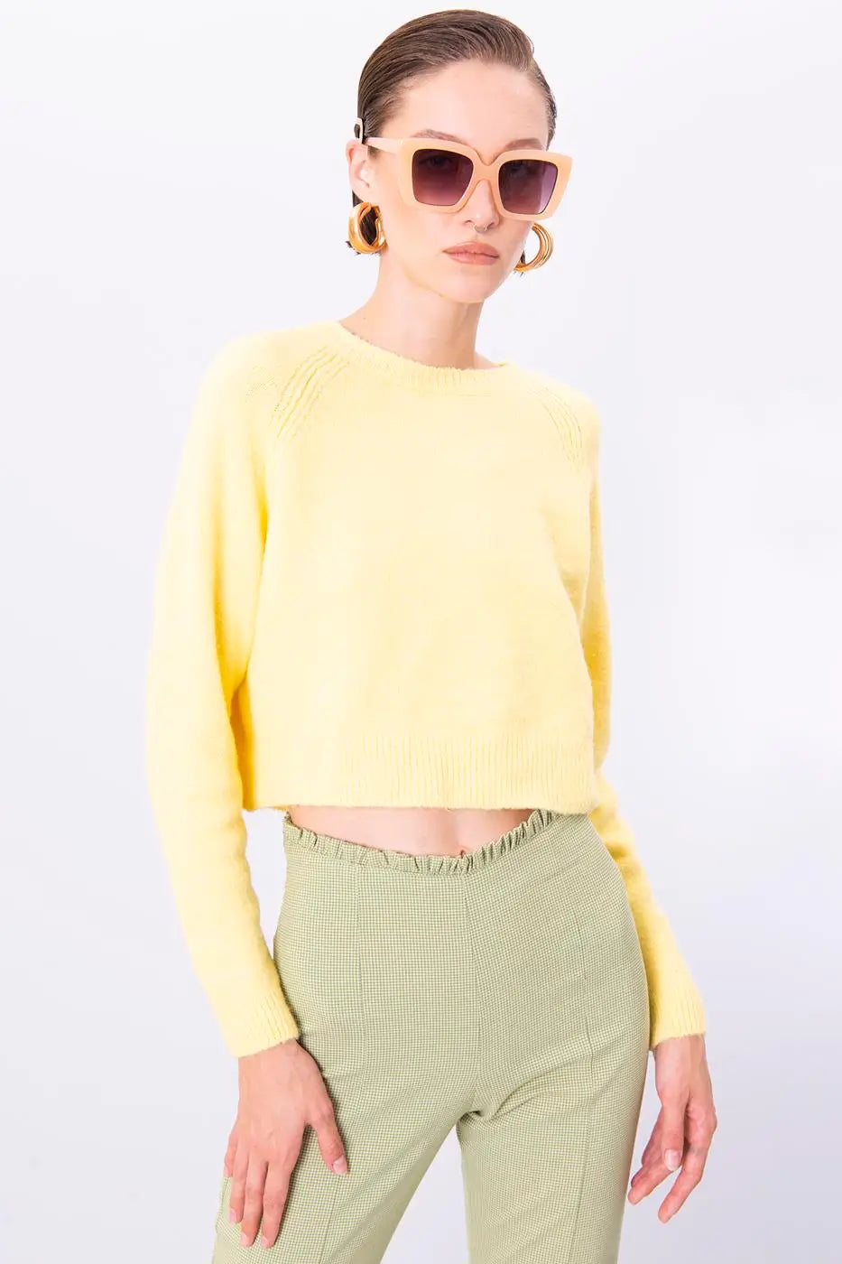 Yellow Knitwear Sweater-BSL-XS-Urbanheer