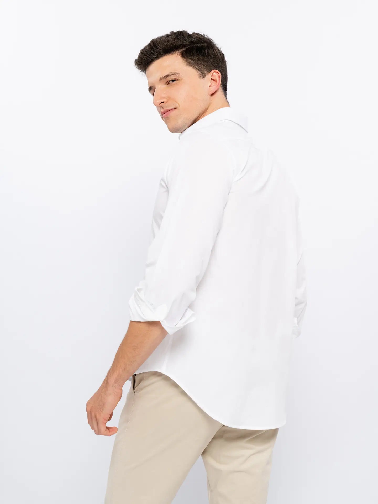 Classic White Cotton Shirt-Dresses-SMF-S-Urbanheer