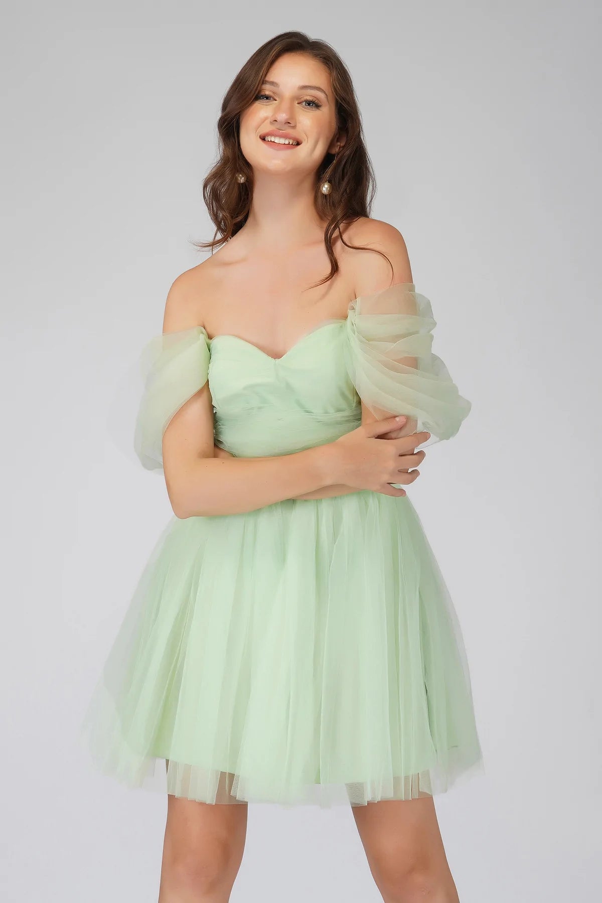 SYDNEY SAGE GREEN TULLE-Lace & Beads-UK 6-Urbanheer