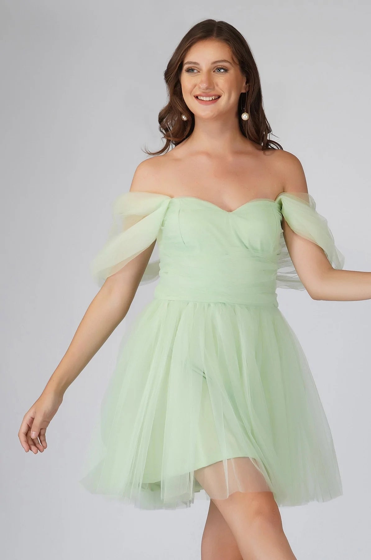 SYDNEY SAGE GREEN TULLE-Lace & Beads-UK 6-Urbanheer