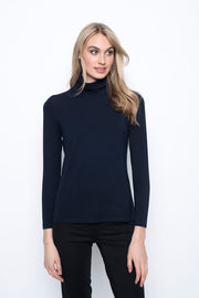 Long sleeve Turtleneck Top - Deep Navy-Picadilly-XS-Urbanheer