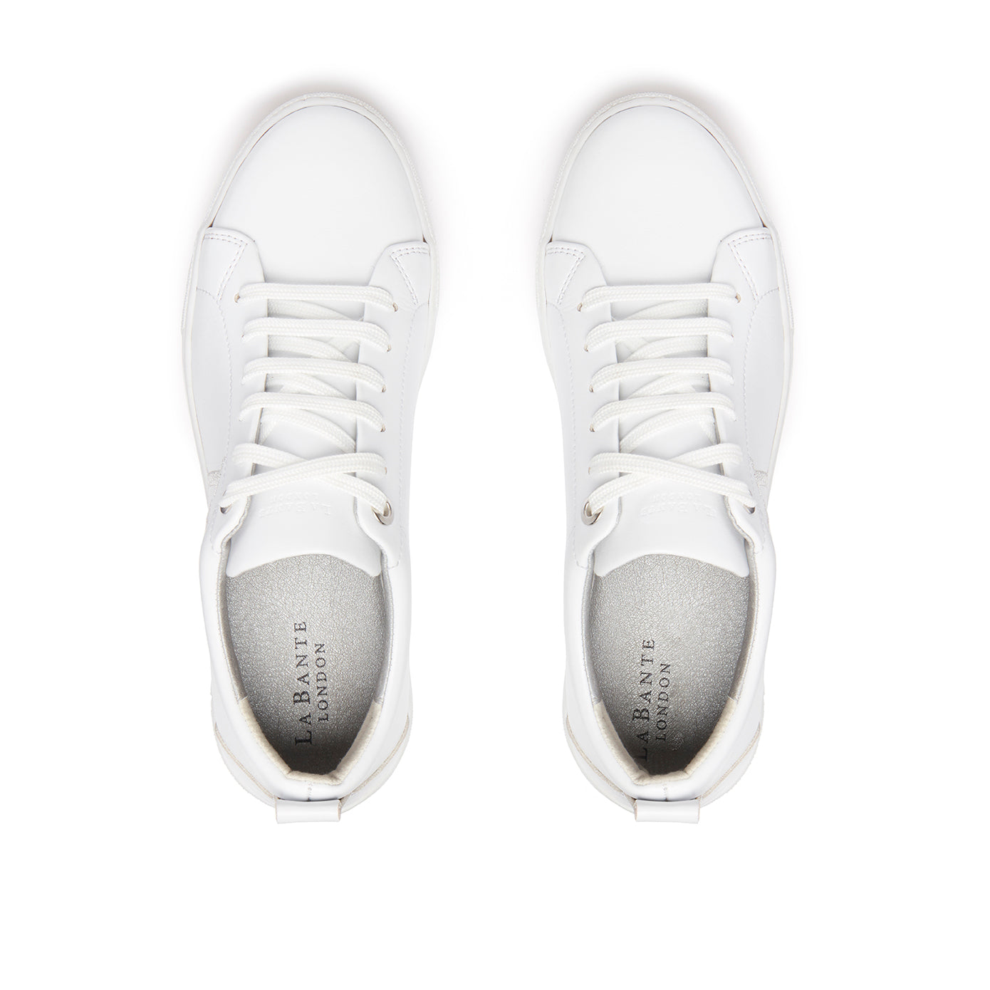 LB White Apple Leather Sneakers Women-Sneakers-LaBante London-UK 4 | USA 6 | EU 37-Urbanheer