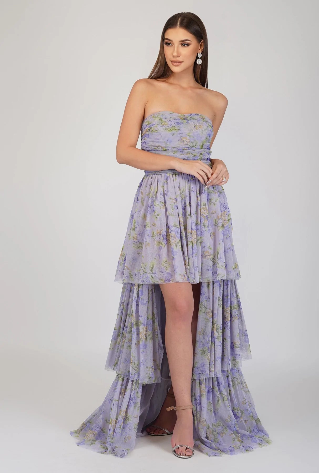 PURPLE PRINTED TULLE-Lace & Beads-UK 8-Urbanheer