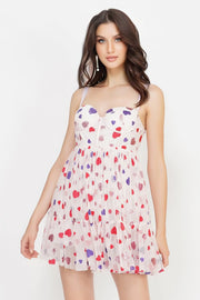 Bibi Corset Mini Dress In-Lace & Beads-UK 6-Urbanheer