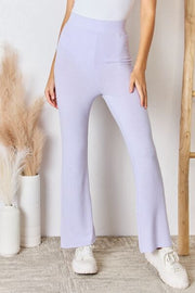 Risen Full Size High Waist Ultra Soft Knit Flare Pants-Risen-Lavender-S-Urbanheer