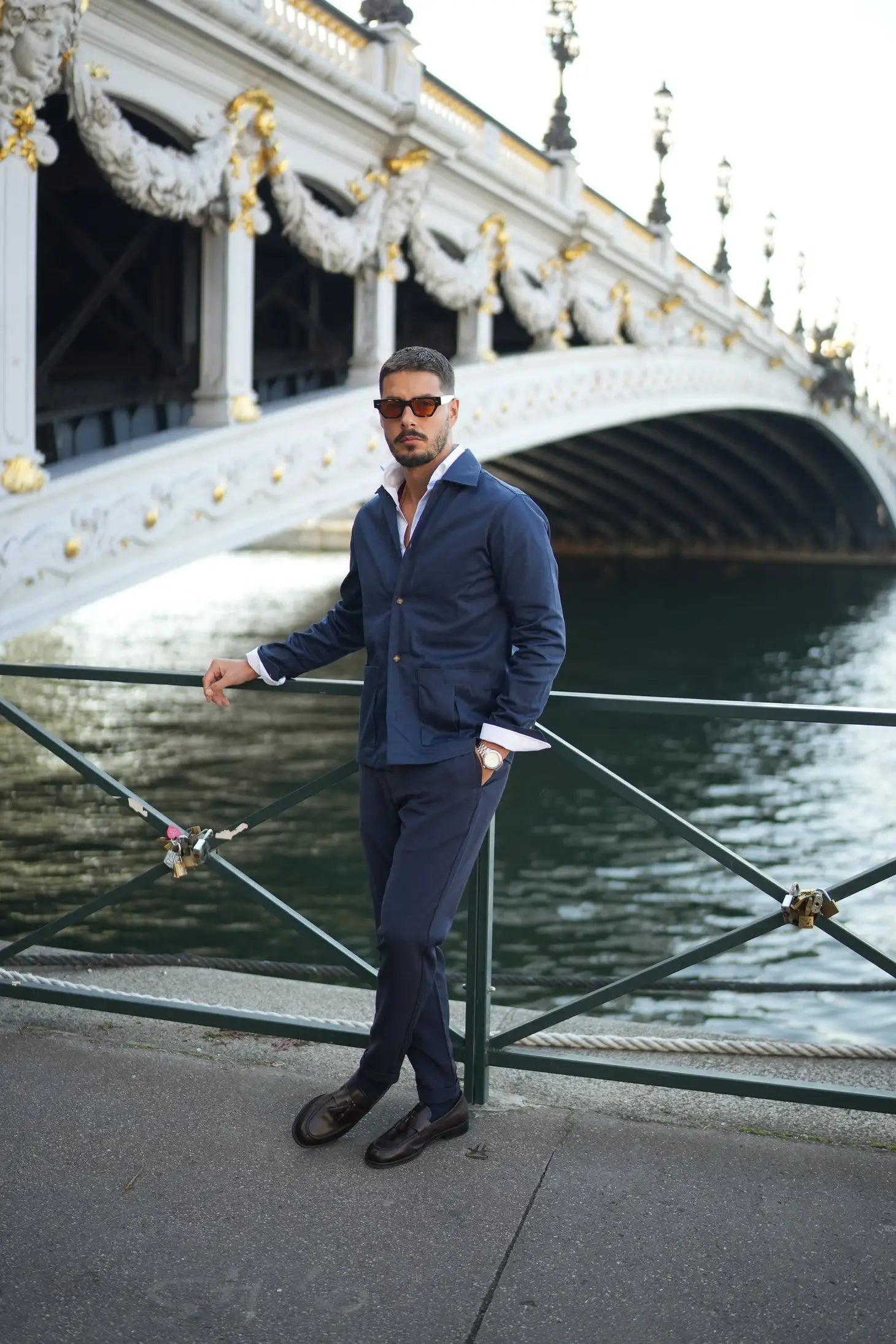 Blue Men'S Overshirt-Clothing - Men-Donato-S-Urbanheer