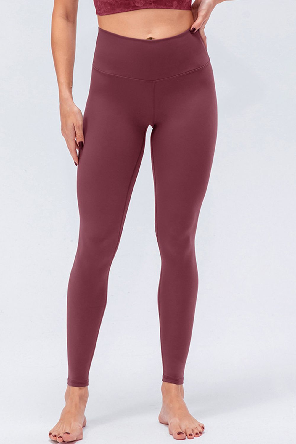 Wide Waistband Slim Fit Active Leggings-Street 360-Moss-S-Urbanheer