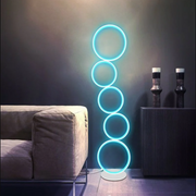 Rgb Minimalist Circular Floor Lamp-EP LIGHT-Urbanheer