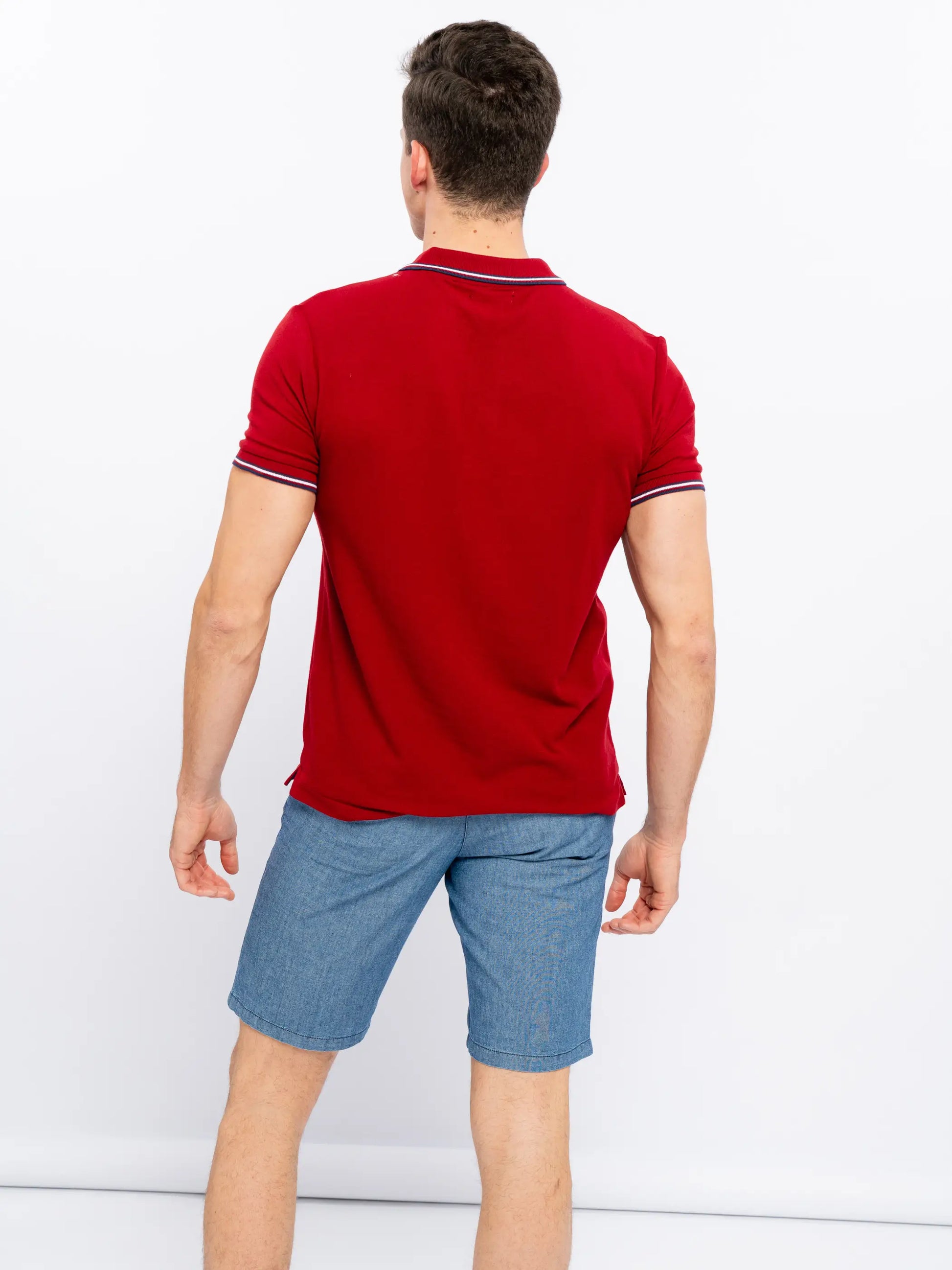 Burgundy Polo T-Shirt-Dresses-SMF-S-Urbanheer