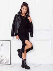 Deoti Asher Black Dress-UHXE-Univerzální-Urbanheer