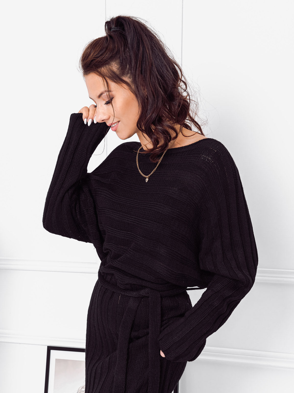 Deoti Asher Black Dress-UHXE-Univerzální-Urbanheer