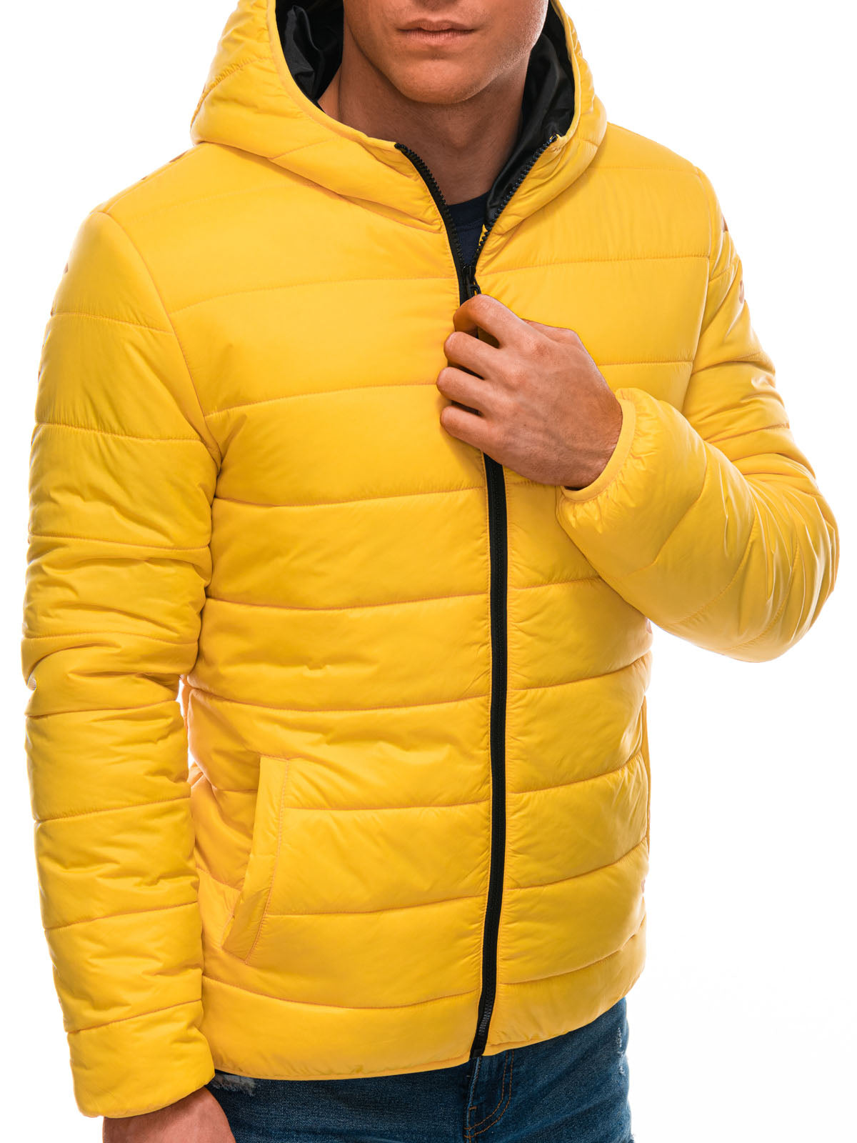 Deoti Men's transition quilted jacket Shalim yellow-UHXE-S-Urbanheer