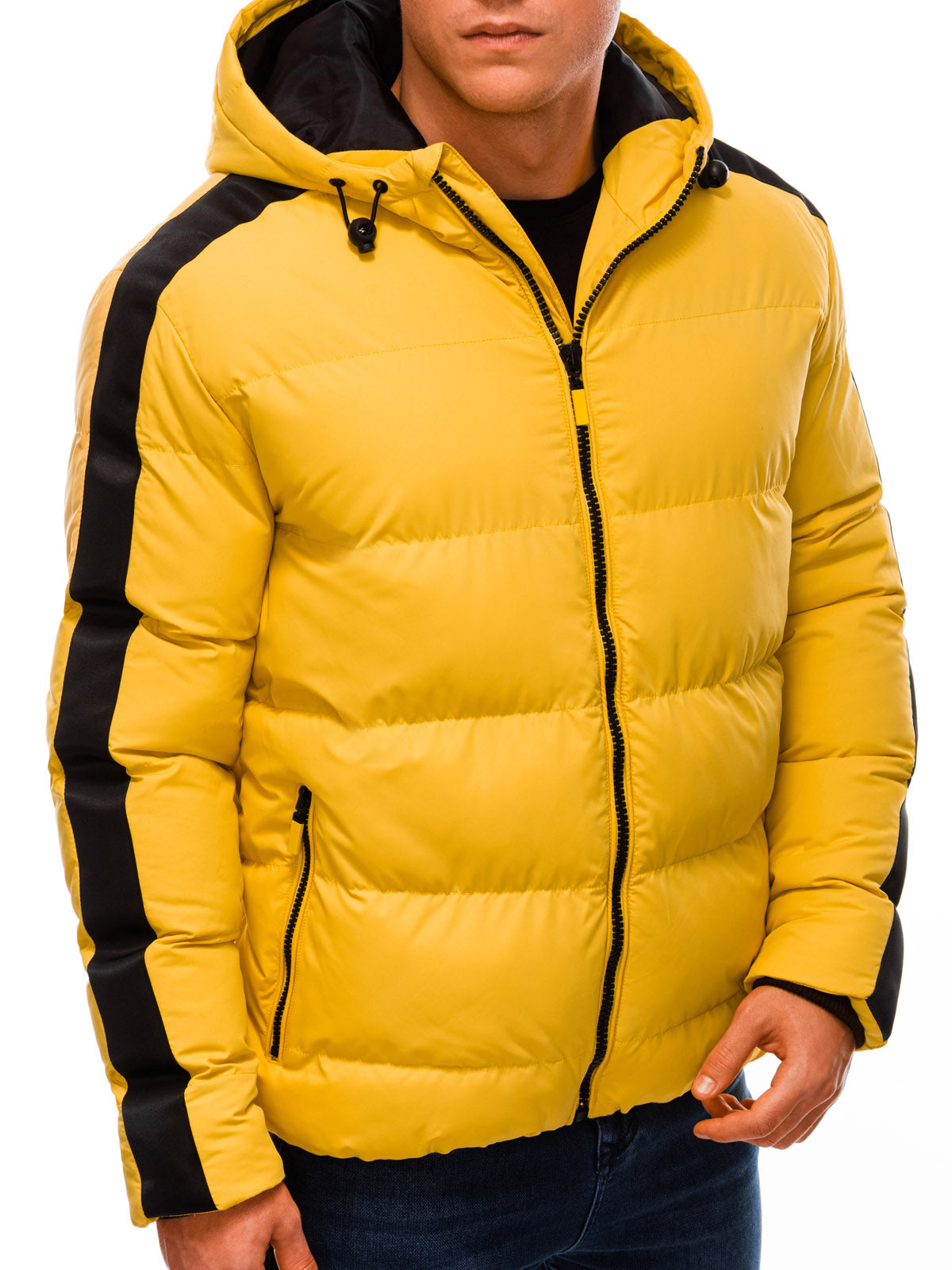 Deoti Men's winter quilted jacket Keberia yellow-UHXE-S-Urbanheer