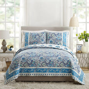 Bisou Floral 3-Piece Quilt Set By Dena Home.-Peking Handicraft-Full/Queen-Urbanheer