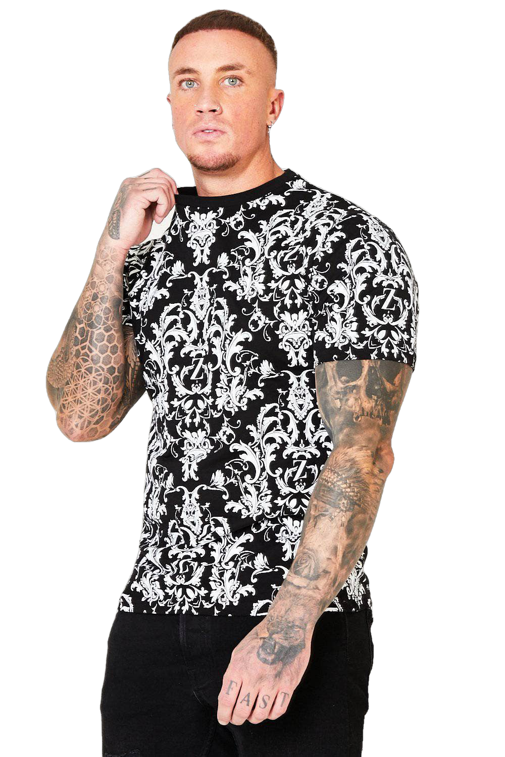 Men's T-Shirt - Black/White - Milano Ready-Clothing - Men-Zanouchi-S-Urbanheer