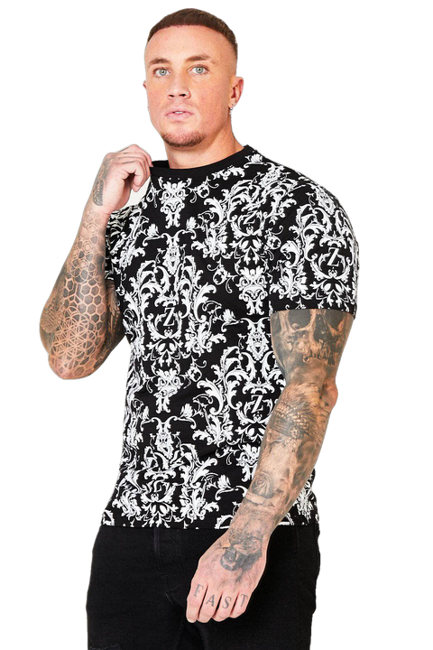 Men's T-Shirt - Black/White - Milano Ready-Clothing - Men-Zanouchi-S-Urbanheer