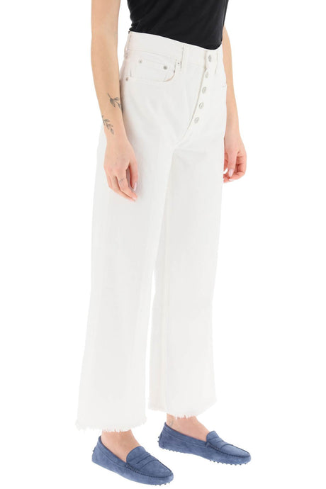 Polo ralph lauren fringed cropped wide leg jeans