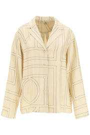 Toteme monogram silk twill pajama shirt-Toteme-36-Urbanheer