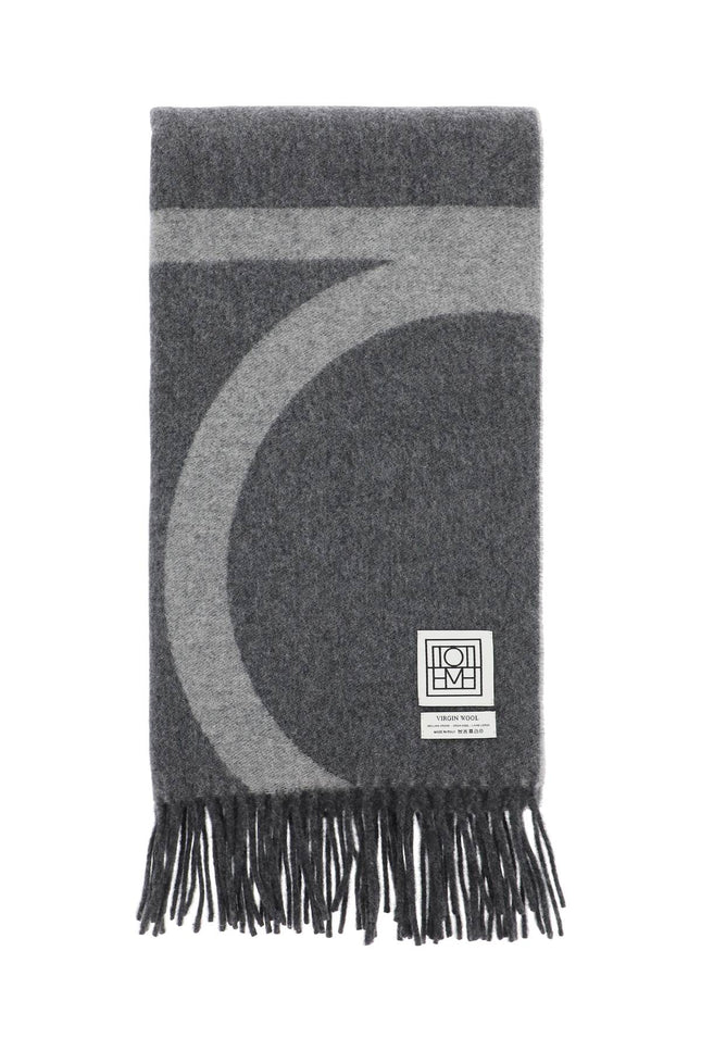 Toteme monogram jacquard wool scarf-Toteme-Urbanheer