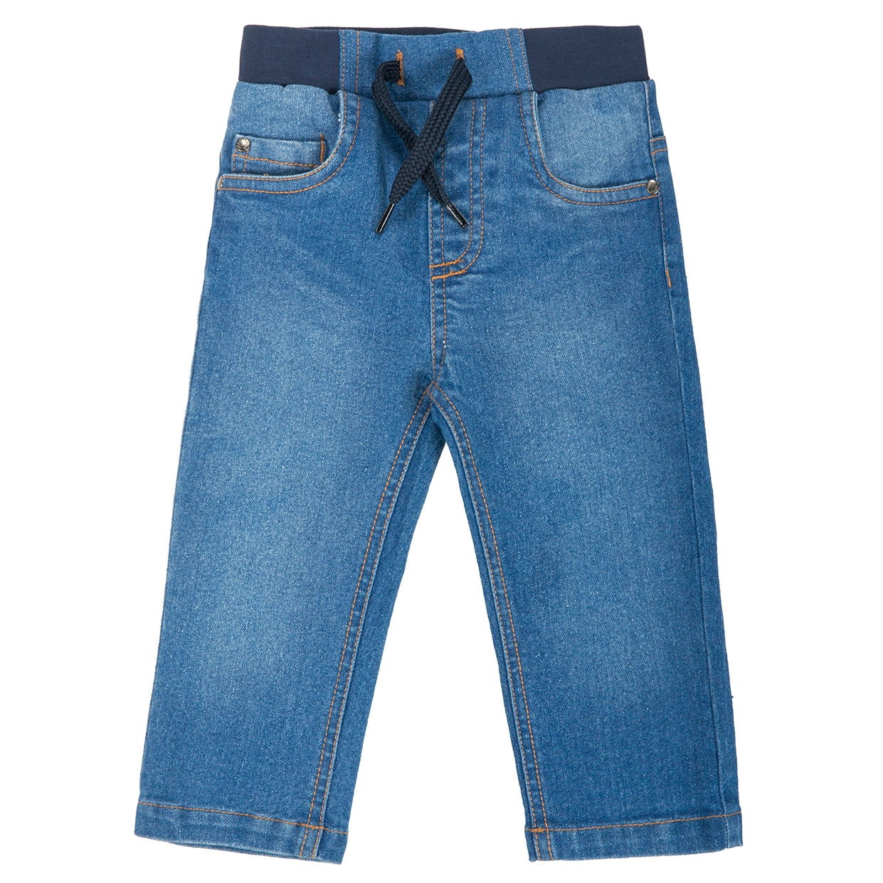UBS2 Baby boy's blue superflex cotton denim trousers