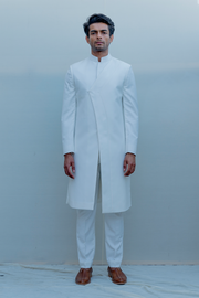 Waxen - Indo Western Jacket Set-Bohame-S-Milky White-5'1"-5'5"-Urbanheer