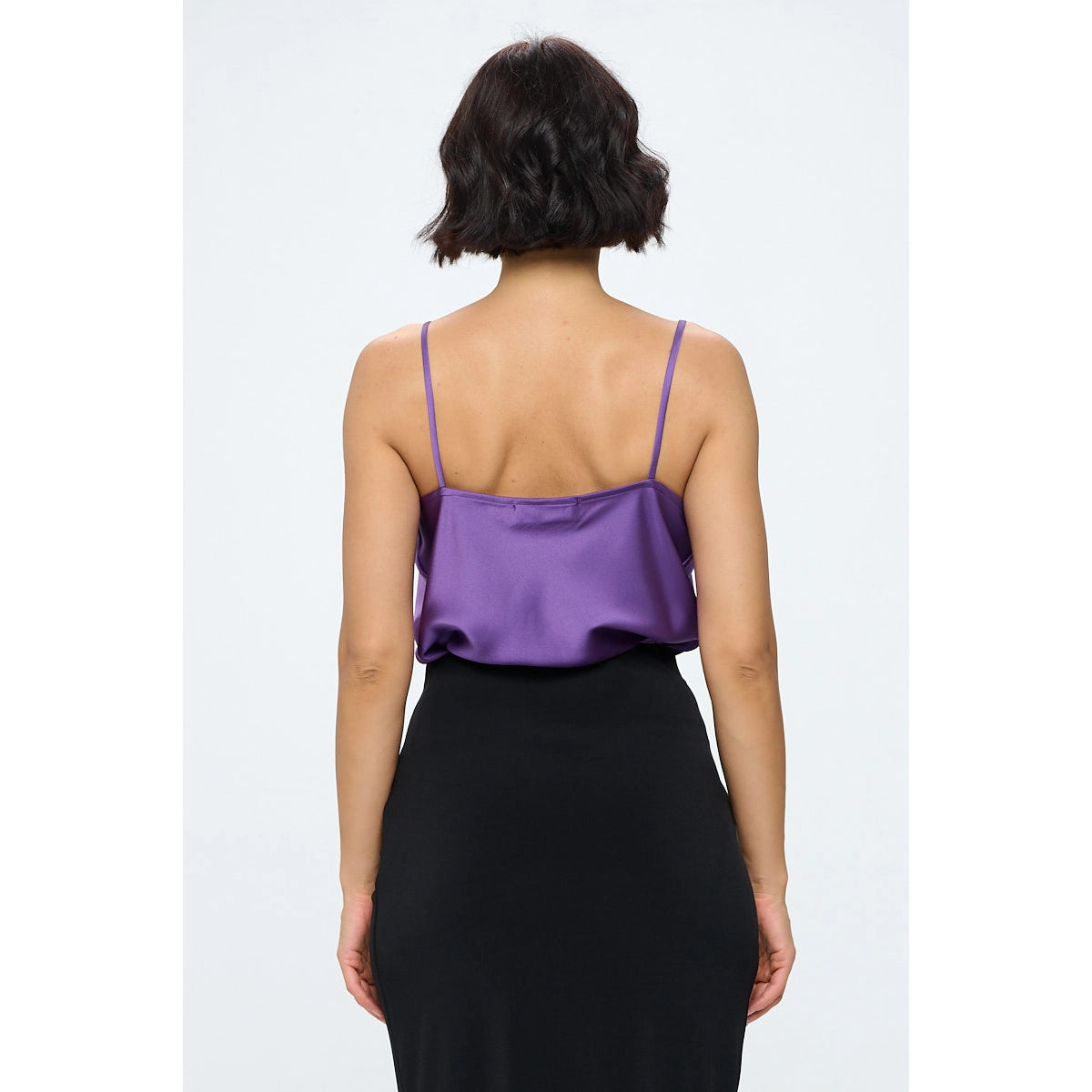 Solid Silky Satin Tank Top-Renee C.-S-Urbanheer
