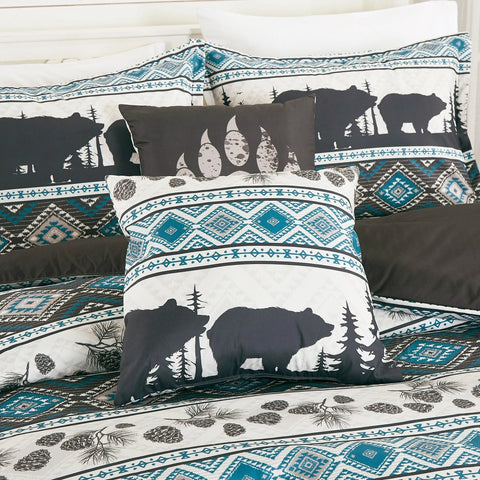 Big Bear Southwest Turquoise Aztec Comforter - 6 Piece Set.-Linen Mart-Twin-Urbanheer