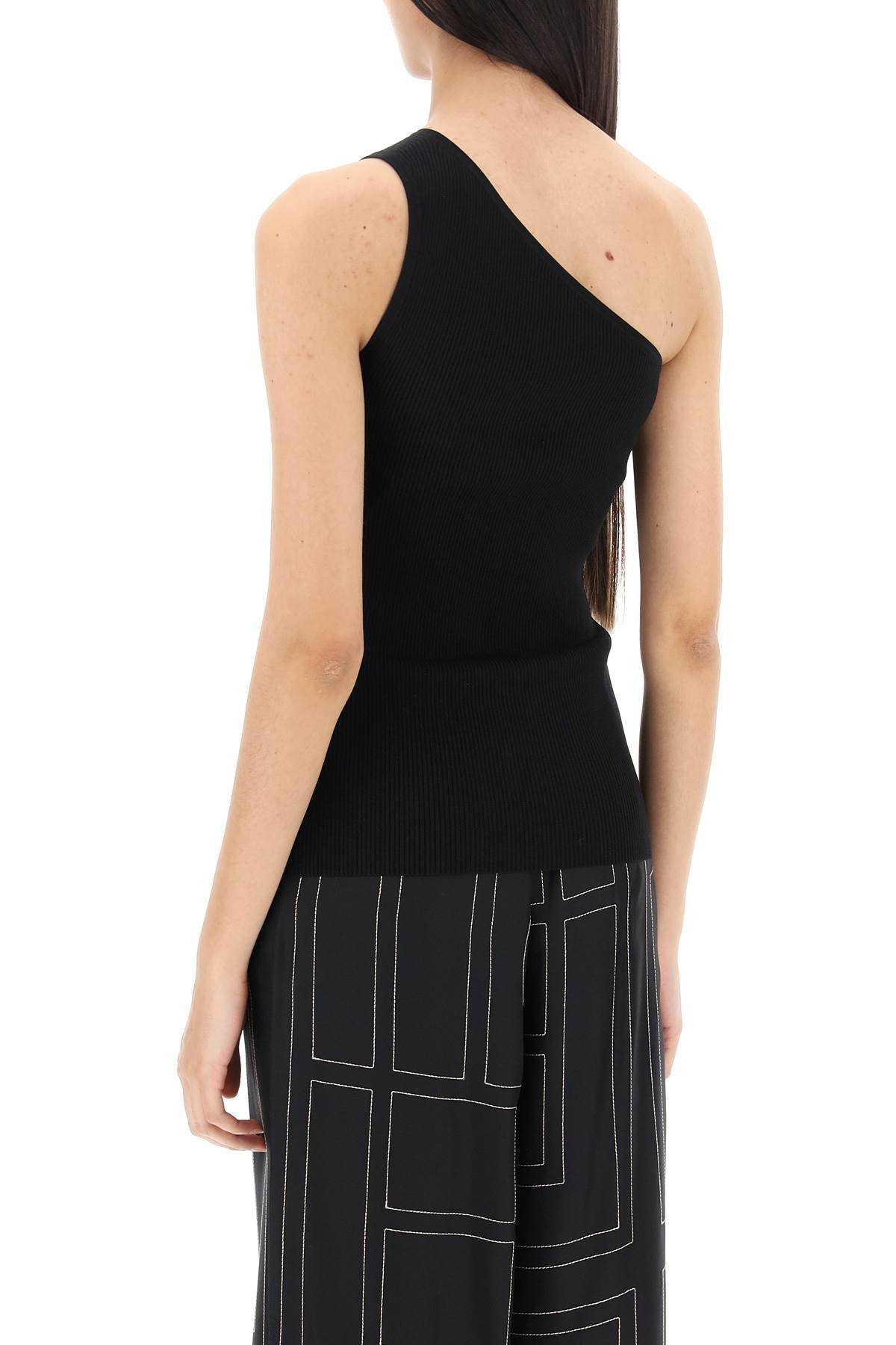 Toteme one-shoulder top in ribbed knit-Toteme-M-Urbanheer