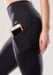 Jolie High-Waisted Capri Leggings with Hip Pockets-JupiterGear-Black-Large-Urbanheer