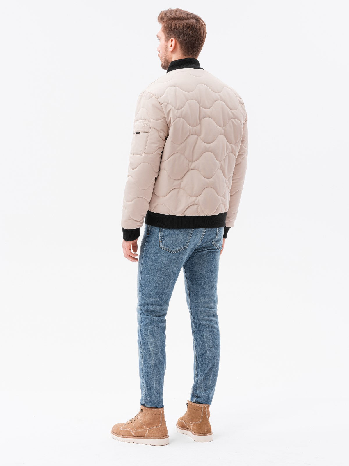 Men'S Transition Quilted Jacket Sigurd Beige-UHXE-S-Urbanheer