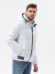 Men's winter jacket Loil white-UHXE-L-Urbanheer