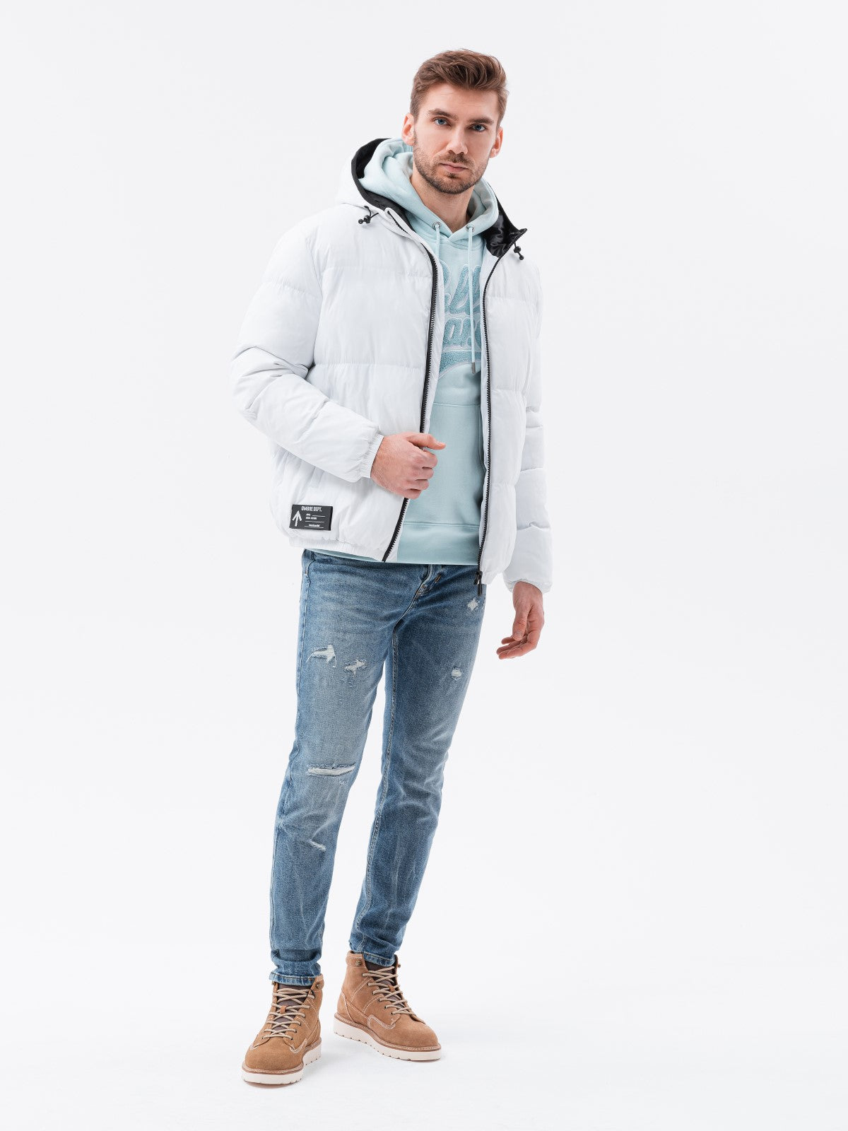 Men's winter jacket Loil white-UHXE-L-Urbanheer