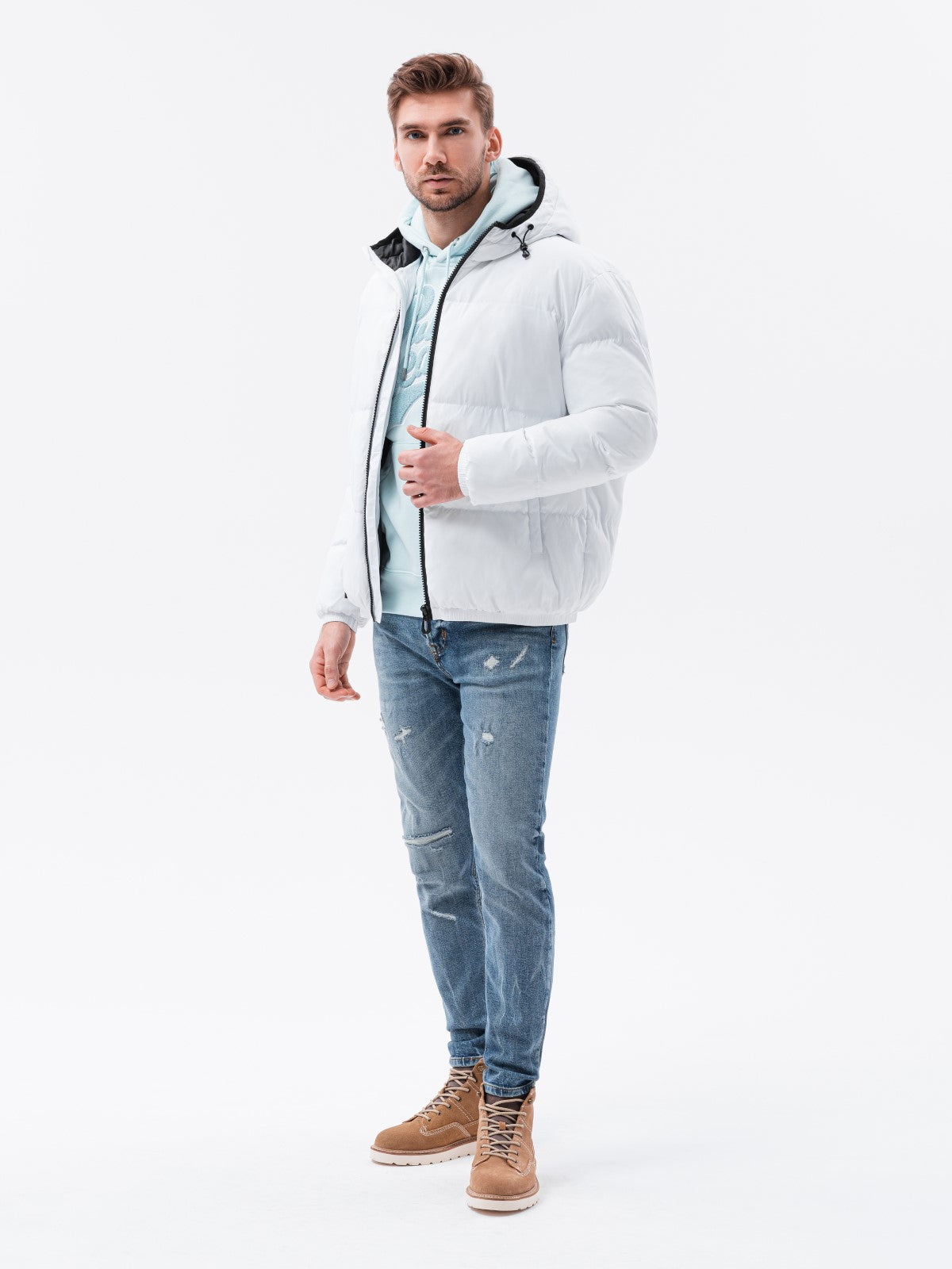 Men's winter jacket Loil white-UHXE-L-Urbanheer