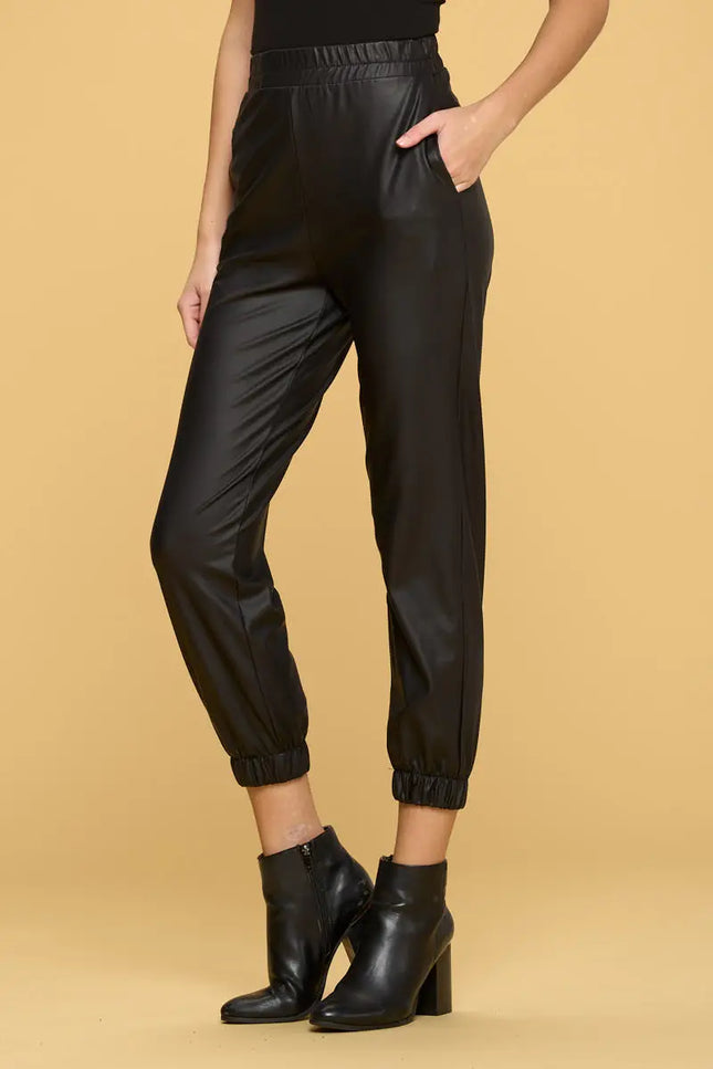 Faux Leather Pants With Pockets.-Renee C.-S-Urbanheer