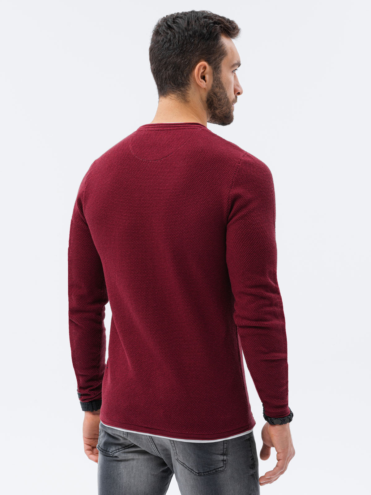 Men's sweater Noman dark red-UHXE-M-Urbanheer
