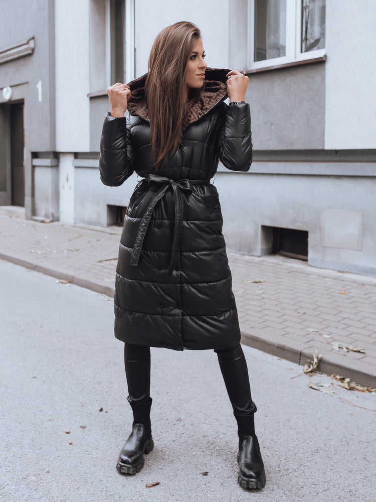 Women'S Quilted Jacket Camy Black-UHXE-XXL-Urbanheer