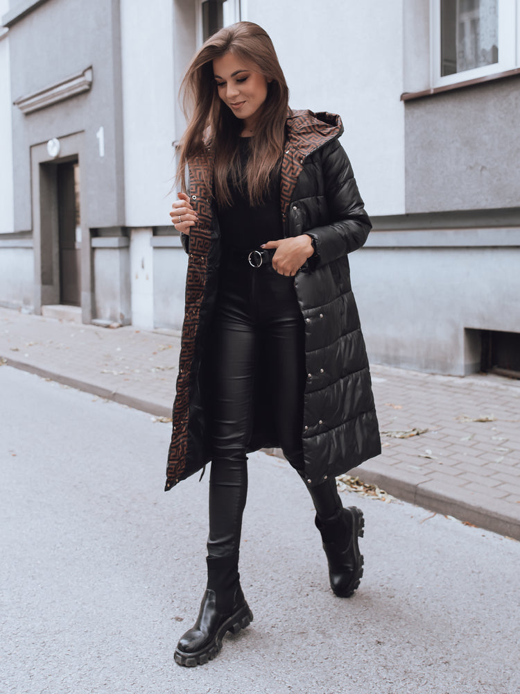 Women'S Quilted Jacket Camy Black-UHXE-XXL-Urbanheer