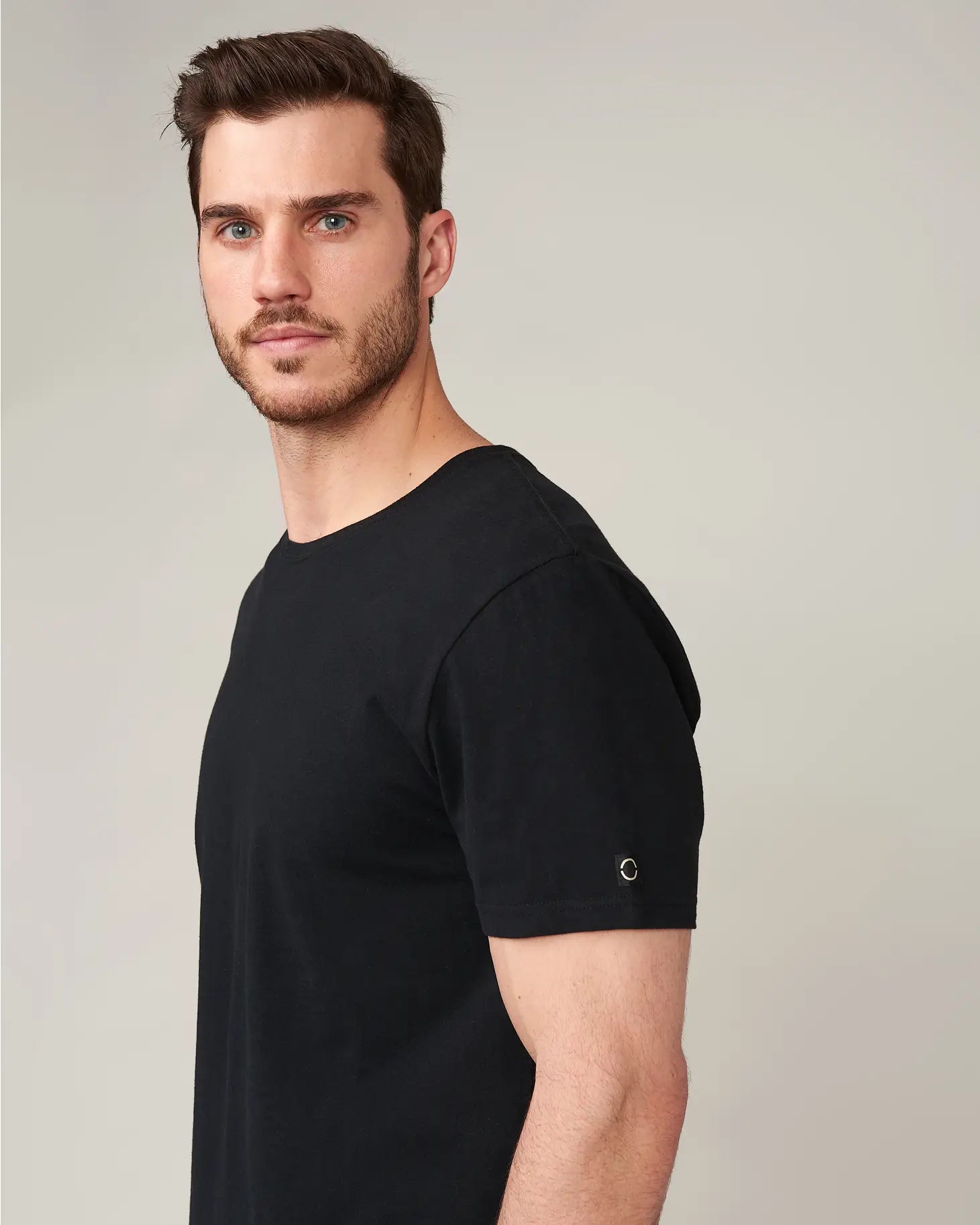 Zion Jet Black Brushed Scoop T-Shirt-Tourn-Black-M-Urbanheer