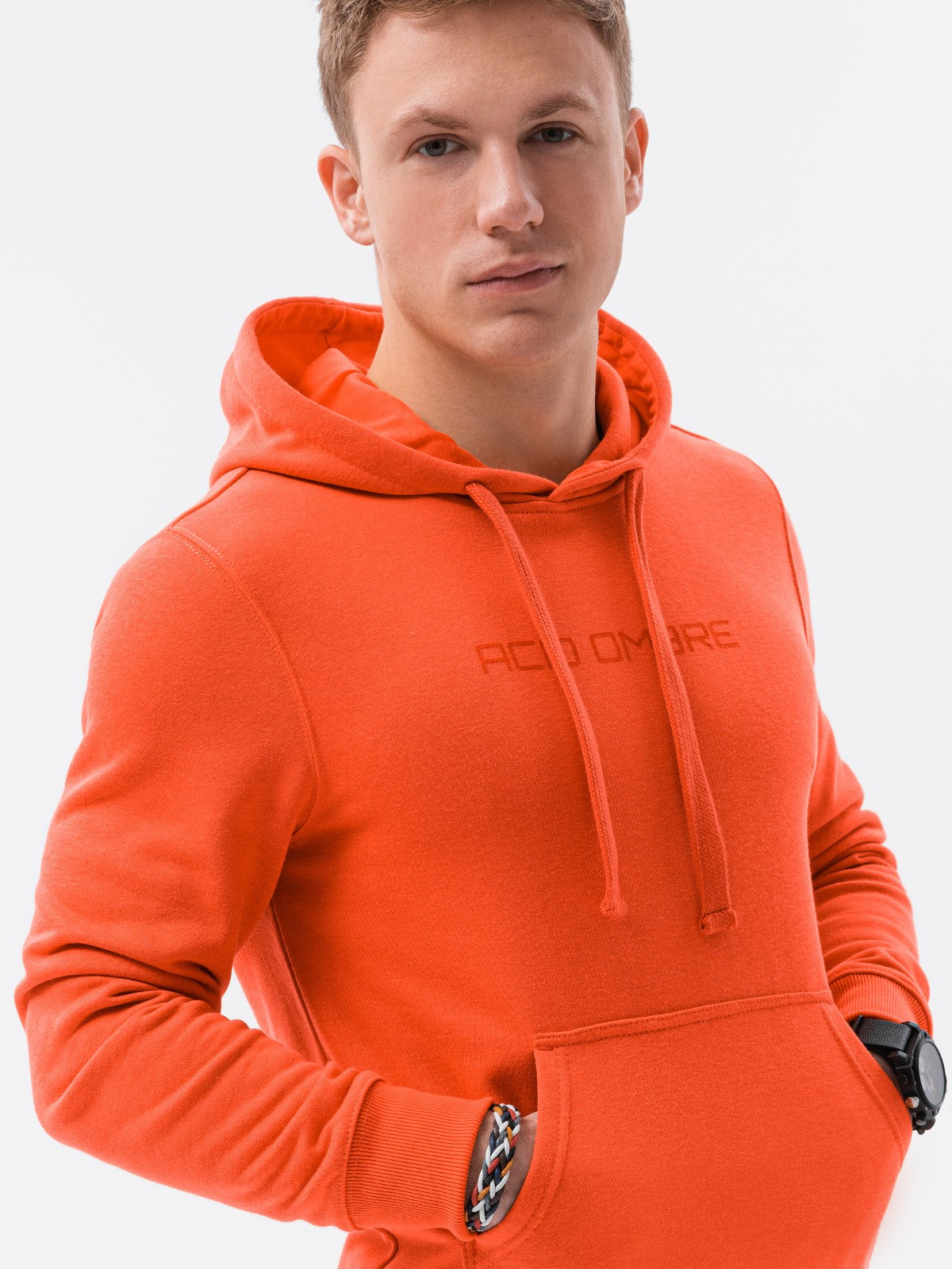 Men'S Sweatshirt With Print Esta Orange-UHXE-S-Urbanheer