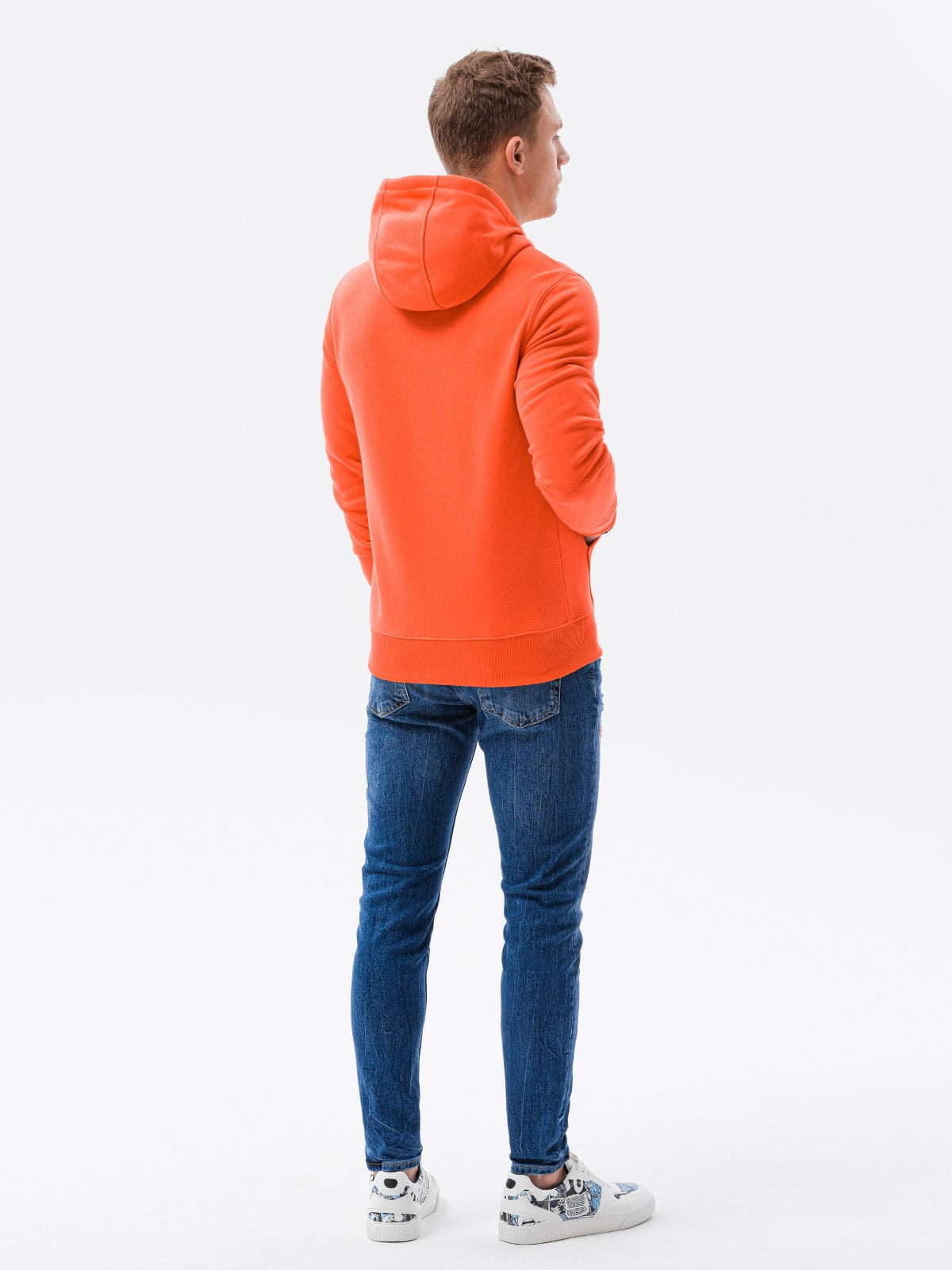 Men'S Sweatshirt With Print Esta Orange-UHXE-S-Urbanheer