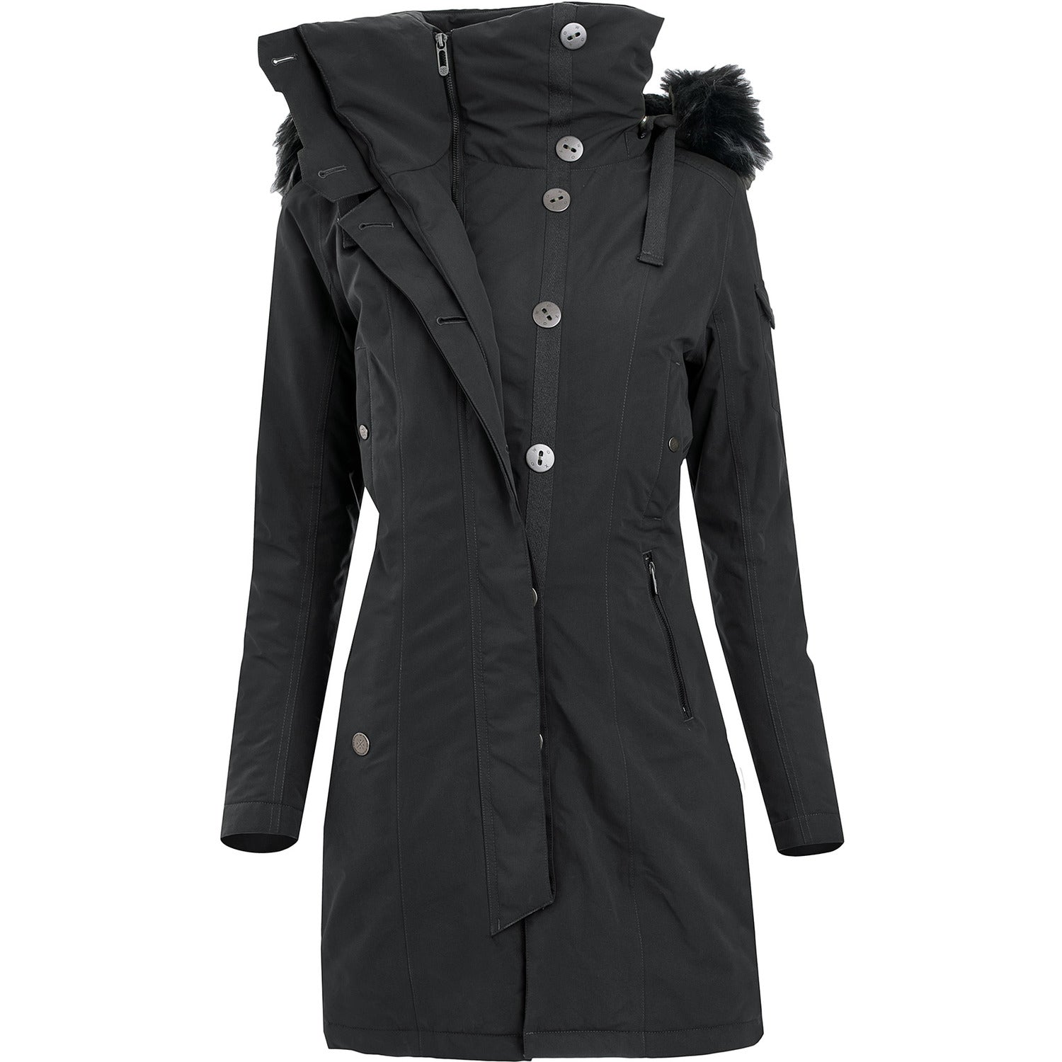 Women'S Jacket Ventus Calida Pirate Black Black-UHXE-XS-Urbanheer