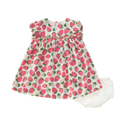 Strawberry Smocked Dress Set-Petit confection-3M-Urbanheer