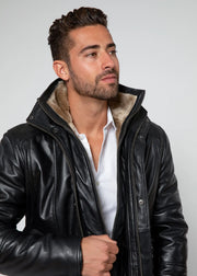 Men'S Tiberius Premium Lambskin Leather Coat With Fur-Clothing - Men-Fadcloset-XS-Urbanheer