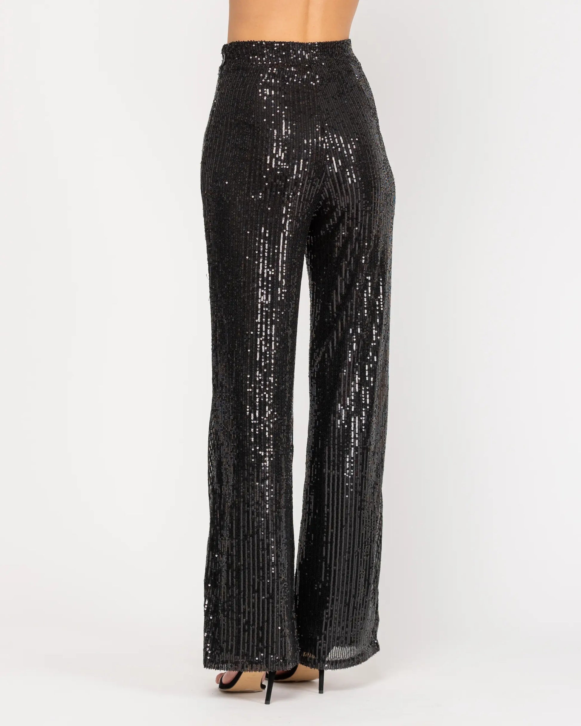 Wide Sequin Trousers With Side Zip-Tantra-S-Urbanheer