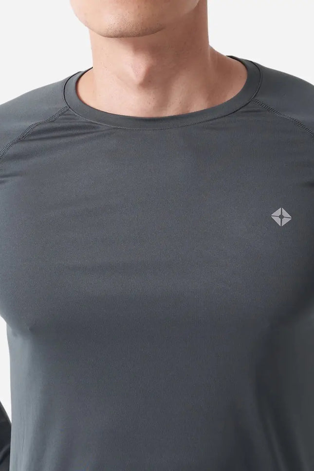 Tm Men Workout Long Sleeve T-Shirt - Gray-Clothing - Men-Thousand Miles-Urbanheer