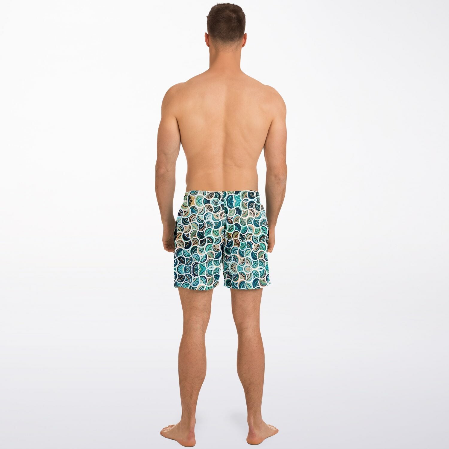 Mosaic 5.5" Men Swim Shorts-Subliminator-XS-Urbanheer